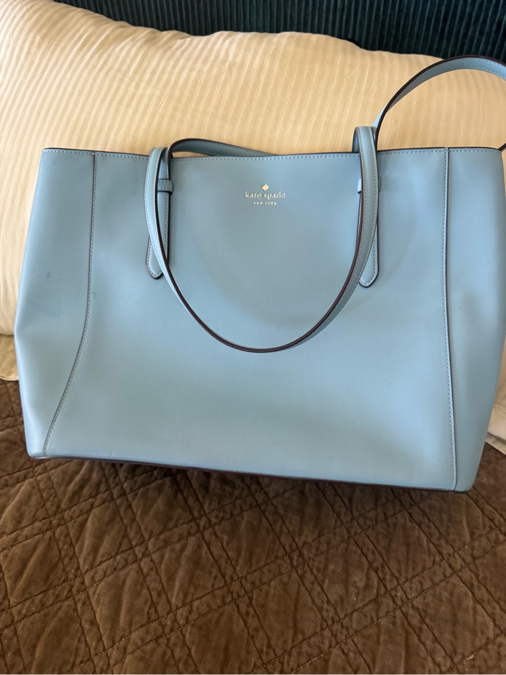 Kate Spade Teal Leather Tote Bag